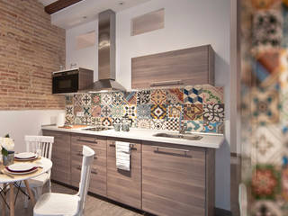 Apartamento del Raval en Barcelona, Pinar Miró S.L. Pinar Miró S.L. Modern kitchen