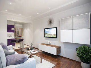 Цветочный сюжет, Студия интерьера "SENSE" Студия интерьера 'SENSE' Eclectic style living room Brown