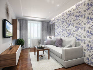 Цветочный сюжет, Студия интерьера "SENSE" Студия интерьера 'SENSE' Eclectic style living room White
