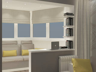 Деликатный латте, CO:interior CO:interior Minimalist balcony, veranda & terrace