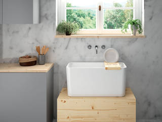 Tribo, Melissa vilar Melissa vilar Modern kitchen Ceramic White