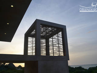 CASA DUNAS, Yucatan Green Design Yucatan Green Design Balcon, Veranda & Terrasse tropicaux