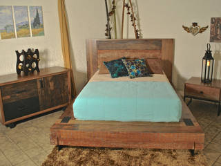 Recamara Convento, Semillero Muebles Semillero Muebles Modern style bedroom Solid Wood Multicolored