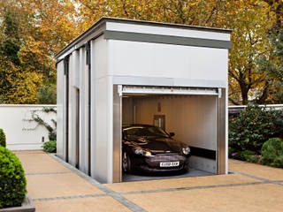 KSR Architects | Two Houses | Car lift homify Klassische Garagen & Schuppen