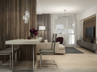 Современная квартира, GK DESIGN GK DESIGN Living room