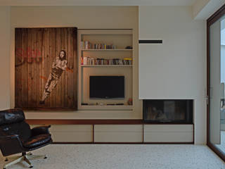 Palazzetto sulle mura di Padova, NEARCH architecture & design NEARCH architecture & design Modern Media Room Wood Wood effect