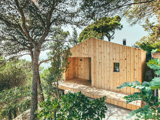 Casa estudio de madera, dom arquitectura dom arquitectura 現代房屋設計點子、靈感 & 圖片