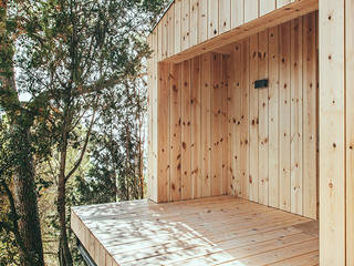 Casa estudio de madera, dom arquitectura dom arquitectura 모던스타일 주택