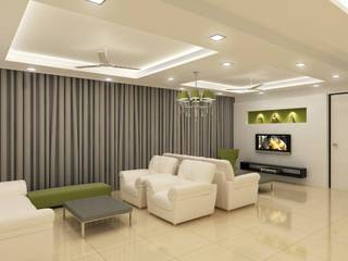 Residential project, Kunal & Associates Kunal & Associates Phòng khách