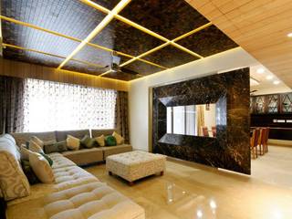 Mittal residence, andblack design studio andblack design studio Salas de estar modernas