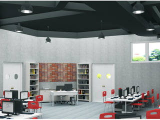 Symbiosis Project, Saloni Narayankar Interiors Saloni Narayankar Interiors Modern Study Room and Home Office