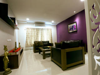 Banjara Hills Apartment, Saloni Narayankar Interiors Saloni Narayankar Interiors Гостиная в стиле модерн