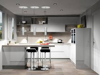 Cozinhas | Roupeiros | Moveis de banho, Amplitude - Mobiliário lda Amplitude - Mobiliário lda Moderne Küchen MDF Weiß