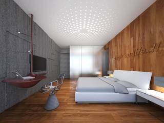 3D render, jyotsnarawool jyotsnarawool Dormitorios modernos