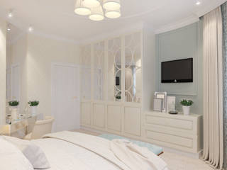 Дизайн-проект спальни для нежной и утонченной девушки., Катя Волкова Катя Волкова Classic style bedroom