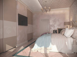 Спальня "Неоклассика" vol.2, Студия дизайна Дарьи Одарюк Студия дизайна Дарьи Одарюк Classic style bedroom