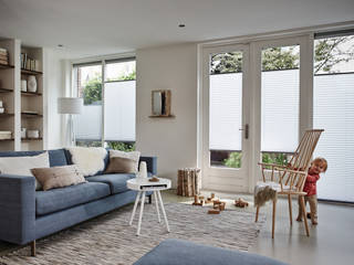 Mit Duette-Plissees Energie sparen, Dekofactory GmbH Dekofactory GmbH Living room Textile Amber/Gold