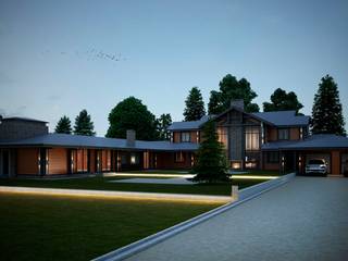 Проект загородного дома в скандинавском стиле / Scandinavian-style mansion, Way-Project Architecture & Design Way-Project Architecture & Design Casas escandinavas