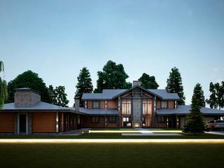 Проект загородного дома в скандинавском стиле / Scandinavian-style mansion, Way-Project Architecture & Design Way-Project Architecture & Design Casas escandinavas