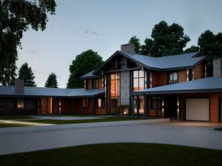 Проект загородного дома в скандинавском стиле / Scandinavian-style mansion, Way-Project Architecture & Design Way-Project Architecture & Design Casas escandinavas