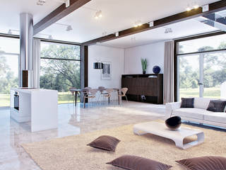Современный фахверк, clear-house clear-house Modern Oturma Odası