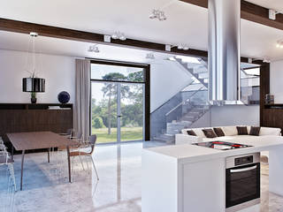 Современный фахверк, clear-house clear-house Modern living room