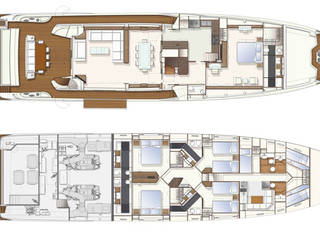 Yacht Custom Line 100, Silvia Costa | Arquitectura de Interiores Silvia Costa | Arquitectura de Interiores Moderne huizen