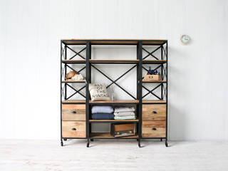 I/W Book Shelf - KR148-14, 올오브더빈티지 (all of the vintage) 올오브더빈티지 (all of the vintage) Industrial style living room