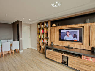 Apartamento MBK, Superstudiob Superstudiob Living room Wood Wood effect