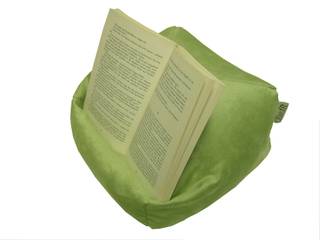 Tablet-Kissen Lesekissen – LESEfit soft, der Sitzsack für Buch & e-Book-Reader, antirutsch elastan-frei für Bett & Couch / lime, RÖHREN WOHNideen RÖHREN WOHNideen Livings de estilo Textil Ámbar/Dorado