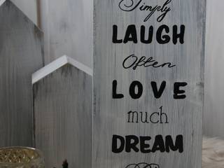 Wandschild Live, Laugh,Love,Dream, Meriland-Iris Meruna Meriland-Iris Meruna Walls Wood Wood effect