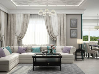 Гостиная "Sweet gray", Студия дизайна Дарьи Одарюк Студия дизайна Дарьи Одарюк Living room