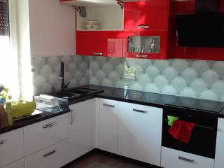 Panel szklany z nadrukiem UV GLAMOUR DIAMENT, Magic Style Sylwia Ziętara Magic Style Sylwia Ziętara Modern kitchen گلاس