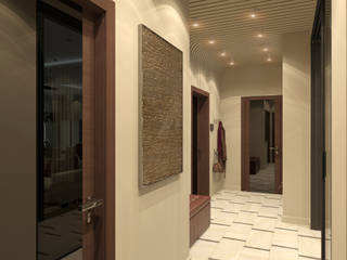 Дизайн-проект квартиры в ЖК Москва А101, Aledoconcept Aledoconcept Couloir, entrée, escaliers modernes