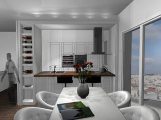 casa mediterranea, Quintavalle Interior Design Quintavalle Interior Design Dapur Modern Parket Multicolored