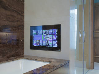 Bathroom TV London Residential AV Solutions Ltd Modern bathroom