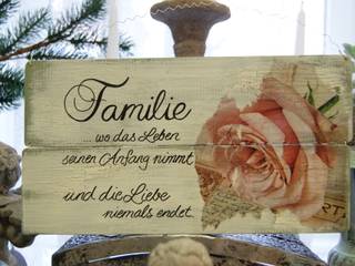 Holzschild mit Spruch 100% handmade, Meriland-Iris Meruna Meriland-Iris Meruna Walls Wood Wood effect