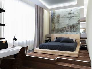 квартира в Москве, Interierium ДИЗАЙН ИНТЕРЬЕРОВ Interierium ДИЗАЙН ИНТЕРЬЕРОВ Modern style bedroom