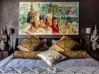 homify Quartos coloniais Vermelho