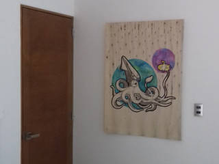 Cuadro Calamar, LM decoración LM decoración ArtworkPictures & paintings Wood Multicolored