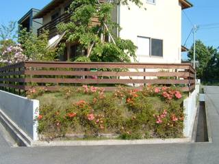 modern garden, 庭匠 風彩 庭匠 風彩 Modern balcony, veranda & terrace