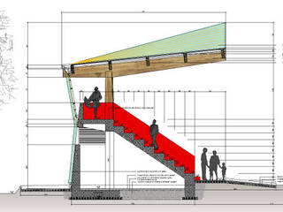 TRIBUNA COPERTA CAMPO SPORTIVO, Studio Tecnico Resta e Associati Studio Tecnico Resta e Associati Espaços comerciais Derivados de madeira Transparente