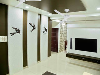 3 BHK Sample Flat, ZEAL Arch Designs ZEAL Arch Designs 모던스타일 거실