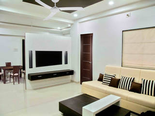 3 BHK Sample Flat, ZEAL Arch Designs ZEAL Arch Designs 모던스타일 거실