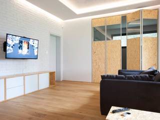 Projekt wnętrz domu w Białołęce, mech.build mech.build Scandinavian style living room