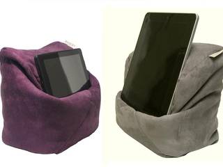 Tablet-Kissen Lesekissen – LESEfit soft, der echte Sitzsack für Buch & e-Book-Reader, antirutsch elastan-frei für Bett & Couch / aubergine, RÖHREN WOHNideen RÖHREN WOHNideen Salones escandinavos