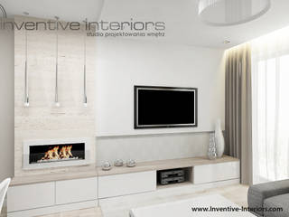 INVENTIVE INTERIORS - Jasne mieszkanie w beżach, Inventive Interiors Inventive Interiors Modern living room