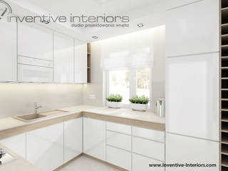 INVENTIVE INTERIORS - Jasne mieszkanie w beżach, Inventive Interiors Inventive Interiors 現代廚房設計點子、靈感&圖片