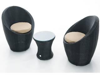 MOBILIARIO, NOZAL, S.L NOZAL, S.L Modern style gardens Rattan/Wicker Turquoise