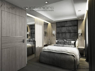 INVENTIVE INTERIORS - Nastrojowa sypialnia z łazienką, Inventive Interiors Inventive Interiors Classic style bedroom Wood Wood effect